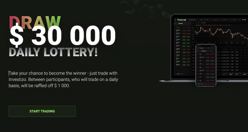 Investizo Launches Daily $30,000 Lottery with $1,000 in Prizes for Active Traders